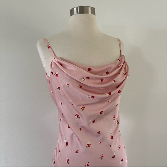 Ieena for Mac Duggal Floral Mini Dress Sz 0 Satin - Picture 5 of 13